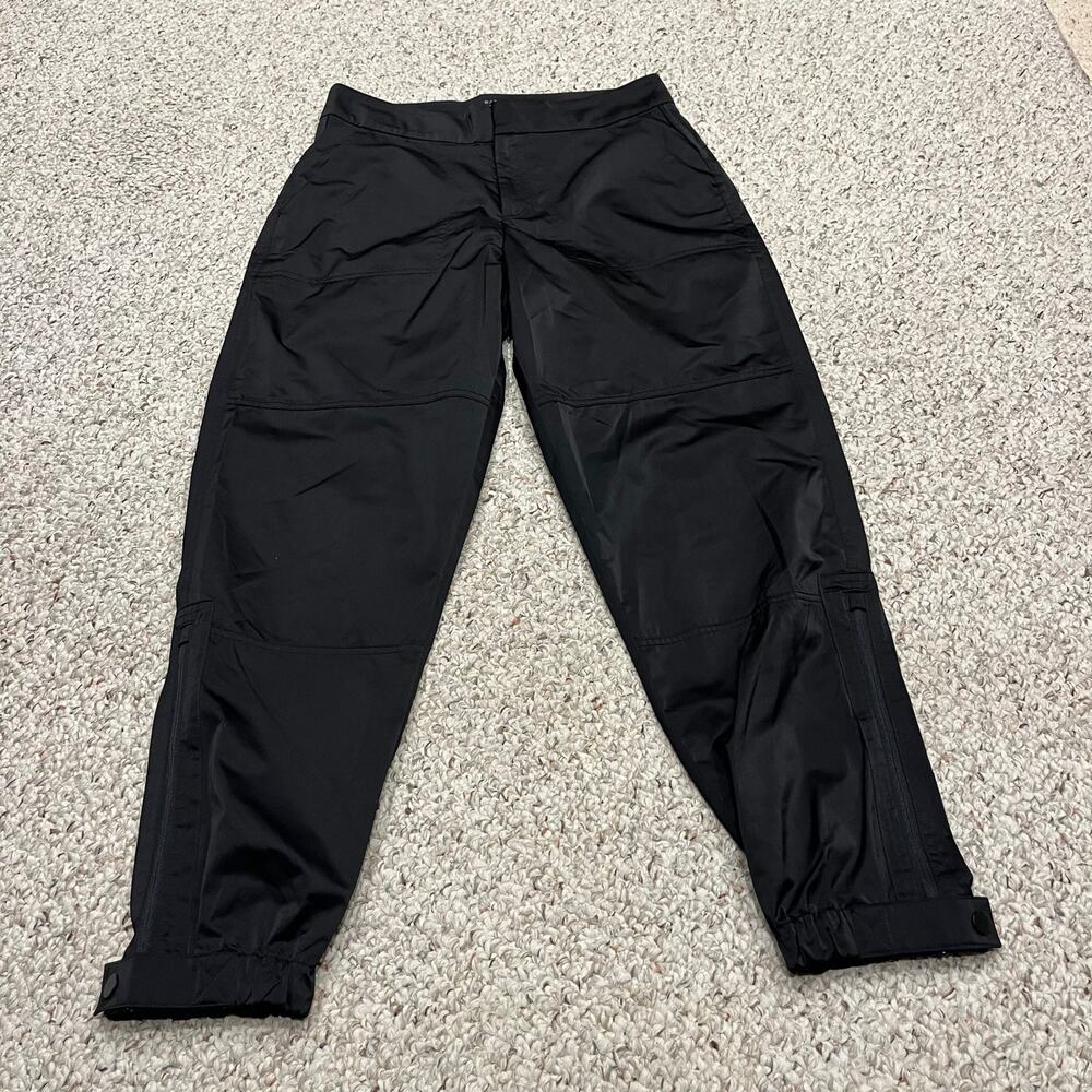 Athleta Radiant Jogger Pants Sz 6 Black Shiny Active Casual Workout Travel
